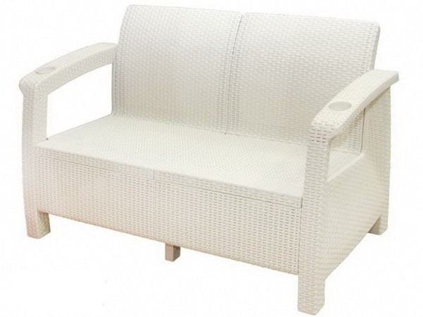 Двухместный диван Yalta Sofa Seаt белый купить в Нижнекамске
