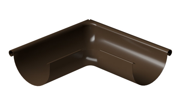 Угол внешний 90° D125 Döcke STAL PREMIUM Каштан, (RAL 8017) купить в Нижнекамске
