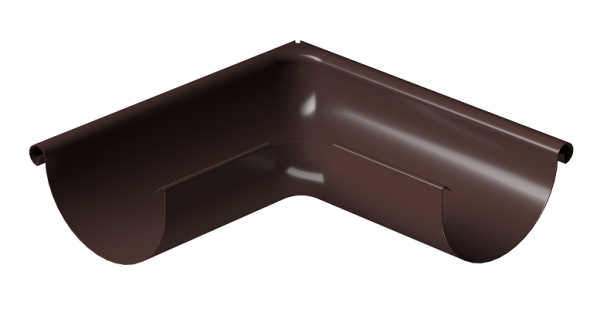 Угол внешний 90° D125 Döcke STAL PREMIUM Шоколад, (RAL 8019) купить в Нижнекамске