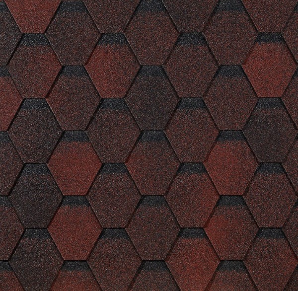 Гибкая черепица EURASIA Docke, Коллекция ШЕСТИГРАННИК Красный купить в Нижнекамске