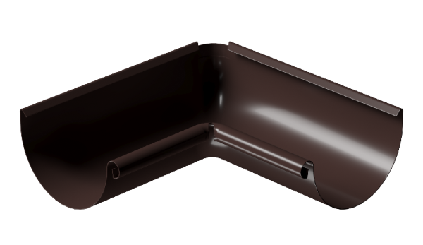 Угол внутренний 90° D125 Döcke STAL PREMIUM Шоколад, (RAL 8019) купить в Нижнекамске