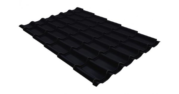 Металлочерепица классик GL 0,5 Velur20 RAL 9005 черный купить в Нижнекамске