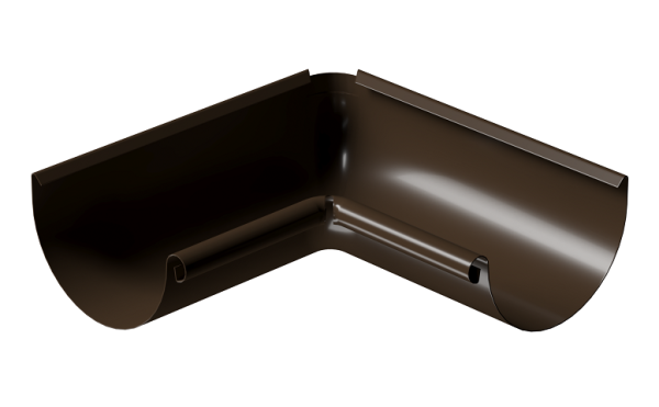 Угол внутренний 90° D125 Döcke STAL PREMIUM Каштан, (RAL 8017) купить в Нижнекамске