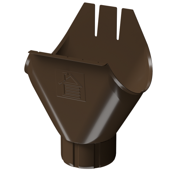 Воронка желоба D125 Döcke STAL PREMIUM Каштан, (RAL 8017) купить в Нижнекамске