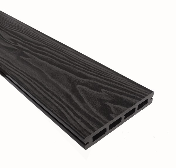 Террасная доска из ДПК Terrapol Смарт 3D Пустотелая с пазом Черное дерево купить в Нижнекамске