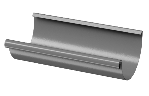 Желоб полукруглый D125 3 м Döcke STAL PREMIUM Графит, (RAL 7024) купить в Нижнекамске