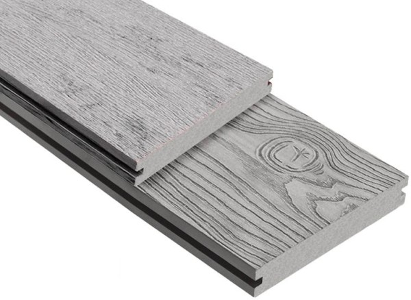 Террасная доска ДПК Outdoor 3D полнотелая STORM/OCEAN GREY серая микс купить в Нижнекамске