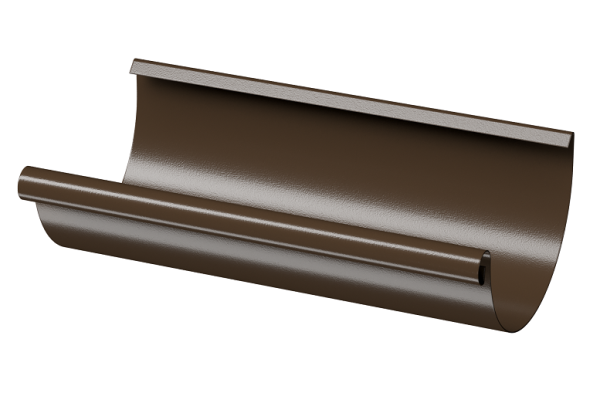 Желоб полукруглый D125 3 м Döcke STAL PREMIUM Каштан, (RAL 8017) купить в Нижнекамске