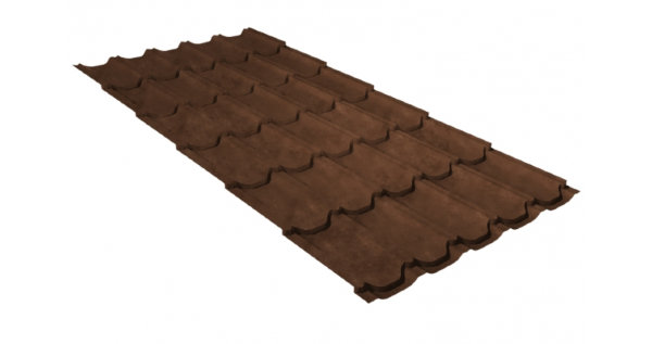 Металлочерепица квинта плюс GL 0,5 Safari Twincolor Brown купить в Нижнекамске