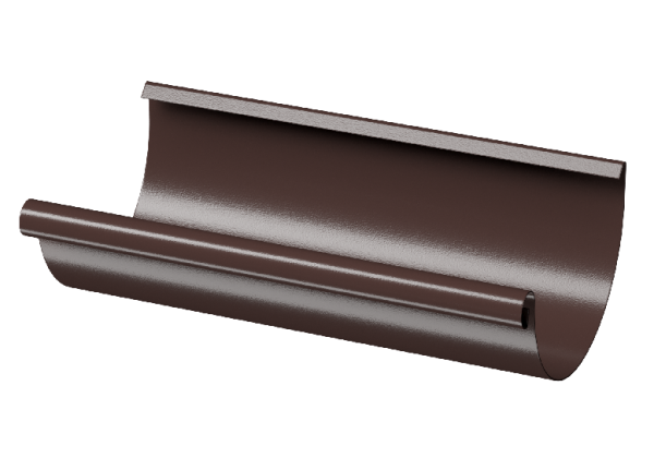 Желоб полукруглый D125 3 м Döcke STAL PREMIUM Шоколад, (RAL 8019) купить в Нижнекамске