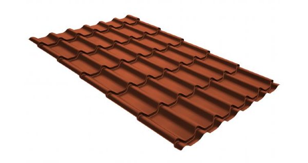 Металлочерепица классик GL 0,5 GreenCoat Pural RR 750 кирпично-красный (RAL 8004 терракота) купить в Нижнекамске