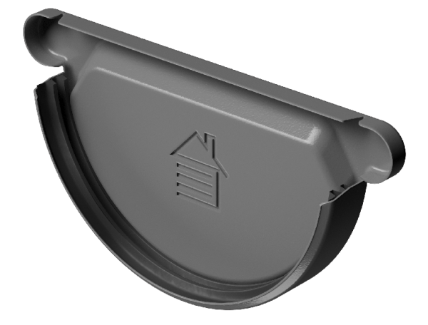 Заглушка желоба D125 Döcke STAL PREMIUM Графит, (RAL 7024) купить в Нижнекамске