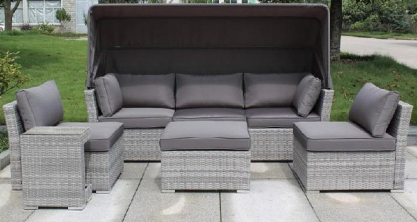 Диван-Трансформер AFINA плетеный из иск. ротанга AFM-320G Grey купить в Нижнекамске