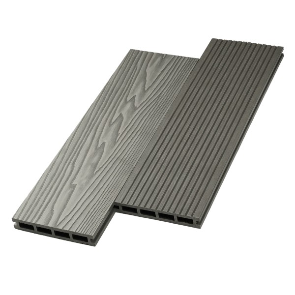 Террасная доска ДПК NanoWood двусторонняя New 3D тиснение + вельвет Серый купить в Нижнекамске