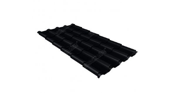 Металлочерепица камея 0,45 Drap RAL 9005 черный купить в Нижнекамске