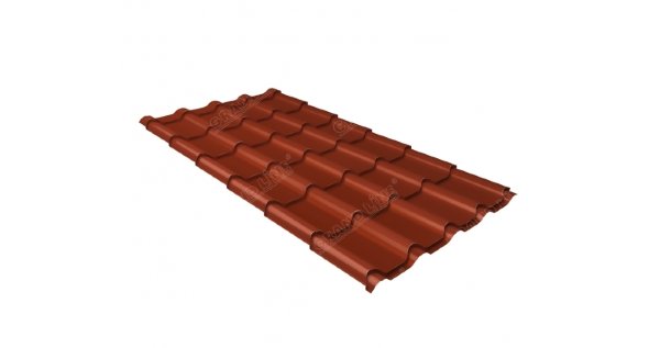 Металлочерепица камея 0,45 Drap RAL 8004 терракота купить в Нижнекамске