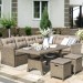 Комплект мебели AFINA плетеной из иск. ротанга AFM-307B Beige купить в Нижнекамске