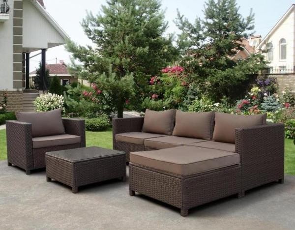 Комплект мебели AFINA плетеной из иск. ротанга YR821A Brown/Beige купить в Нижнекамске