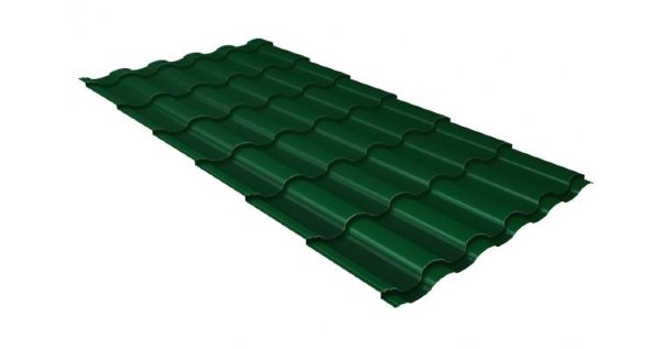 Металлочерепица кредо 0,5 Satin RAL 6005 зеленый мох купить в Нижнекамске