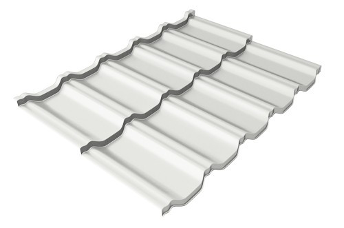 Металлочерепица модульная Квинта Uno Grand Line c 3D резом 0,5 Satin RAL 9003 сигнальный белый купить в Нижнекамске
