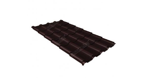 Металлочерепица камея GL 0,5 Quarzit RAL 8017 Metallic купить в Нижнекамске