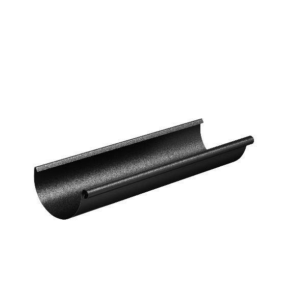 Водосток Aquasistem, система 125x90 - Водосточный желоб 3.00м RAL 9005 Чёрный купить в Нижнекамске