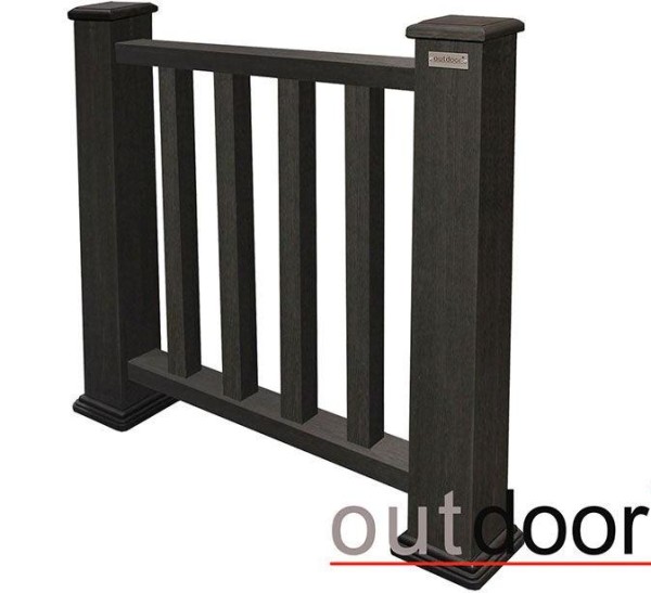 Ограждение из ДПК Outdoor Классик 3D STORM чёрный купить в Нижнекамске