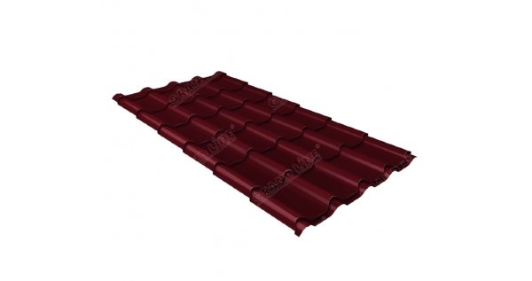 Металлочерепица камея 0,5 Satin RAL 3005 красное вино купить в Нижнекамске