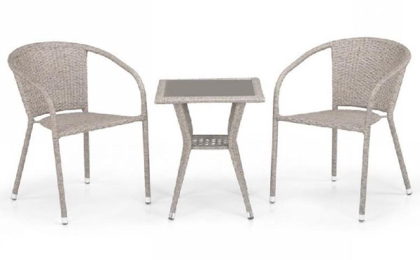 Комплект плетеной мебели AFINA из иск. ротанга T25C/Y137C-W85 Latte 2Pcs купить в Нижнекамске