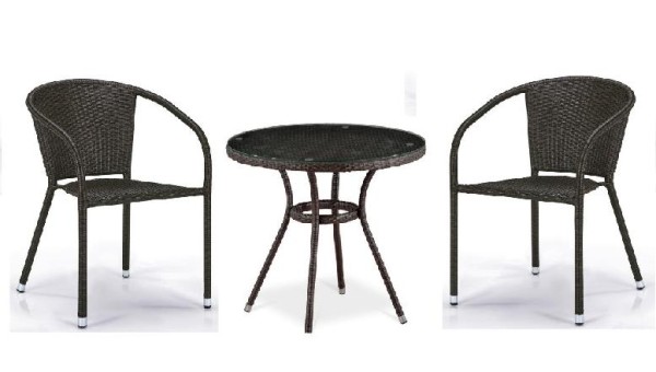 Комплект плетеной мебели AFINA из иск. ротанга Асоль-7 T282ANT/Y137C-W53 Brown 2Pcs купить в Нижнекамске