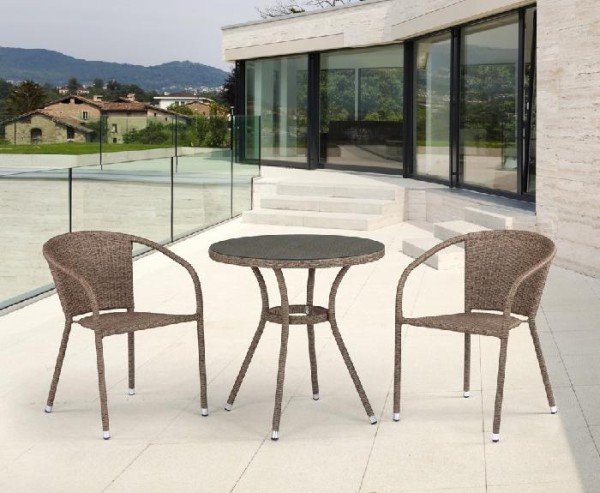 Комплект плетеной мебели AFINA из иск. ротанга T282ANT/Y137C-W56 Light Brown 2Pcs купить в Нижнекамске