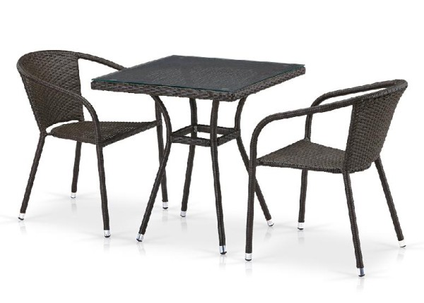 Комплект плетеной мебели AFINA из иск. ротанга T282BNT/Y137C-W53 Brown 2Pcs купить в Нижнекамске