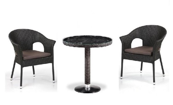 Комплект плетеной мебели AFINA из иск. ротанга T601/Y79A-W53 Brown 2Pcs купить в Нижнекамске