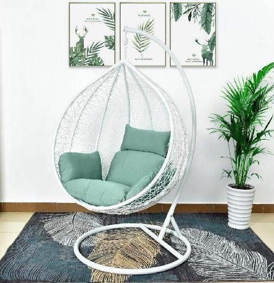 Кресло Подвесное из искусственного ротанга AFM-168A-XL White/Green купить в Нижнекамске