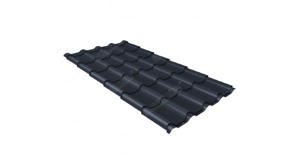 Металлочерепица камея 0,5 Satin RAL 7024 мокрый асфальт купить в Нижнекамске