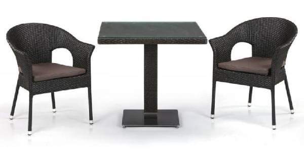 Комплект плетеной мебели AFINA из иск. ротанга T605SWT/Y79A-W53 Brown 2Pcs купить в Нижнекамске