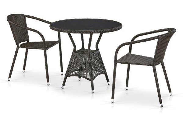 Комплект плетеной мебели AFINA из иск. ротанга T707ANS/Y137C-W53 Brown 2Pcs купить в Нижнекамске