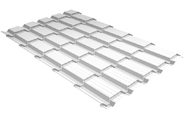 Металлочерепица GL квадро профи 0,5 Satin RAL 9003 сигнальный белый купить в Нижнекамске