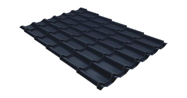 Металлочерепица классик 0,5 Satin RAL 7024 мокрый асфальт купить в Нижнекамске