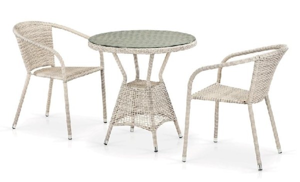 Комплект плетеной мебели AFINA из иск. ротанга T705ANT/Y137C-W85 Latte 2Pcs купить в Нижнекамске