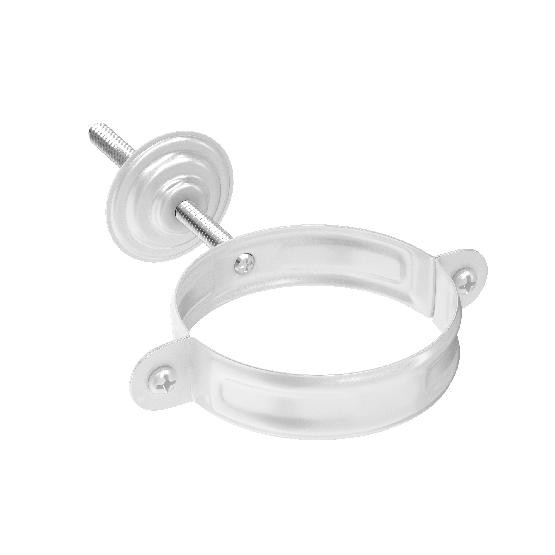 Водосток Aquasistem, система 150/100 - Комплект крепления трубы RAL 9003 Белый купить в Нижнекамске