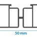 Лага алюминиевая KRONEX 50x25x3000 мм несущая купить в Нижнекамске