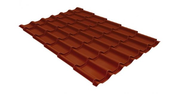 Металлочерепица классик GL 0,5 Velur20 RAL 8004 терракота купить в Нижнекамске