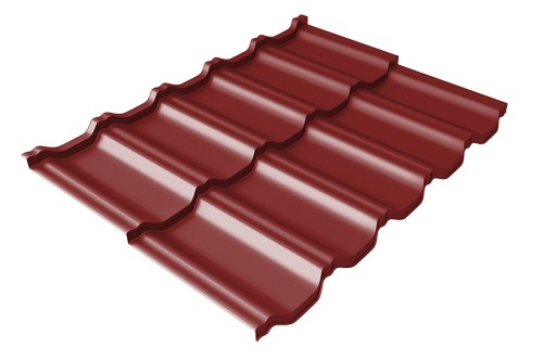 Металлочерепица модульная Квинта Uno Grand Line c 3D резом 0,5 Satin RAL 3011 коричнево-красный купить в Нижнекамске