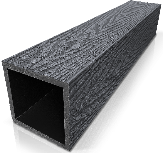Столб ДПК 3D GardenParkett фактура дерева Графит купить в Нижнекамске