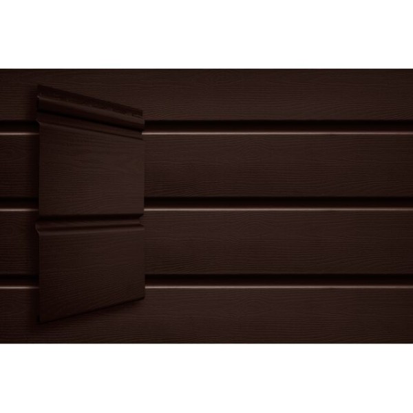 Виниловый сайдинг Grand Line Double-Брус Тёмный Дуб купить в Нижнекамске