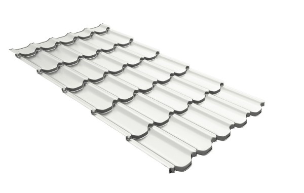 Металлочерепица квинта плюс с 3D резом 0,5 Satin RAL 9003 сигнальный белый купить в Нижнекамске