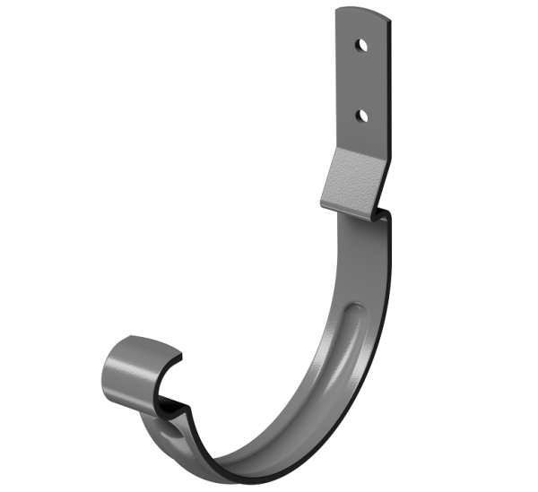 Карнизный крюк короткий (гнутый) D125 Döcke STAL PREMIUM Графит, (RAL 7024) купить в Нижнекамске