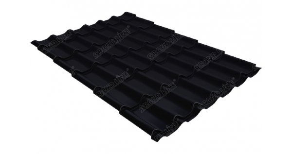 Металлочерепица классик 0,45 Drap RAL 9005 черный купить в Нижнекамске