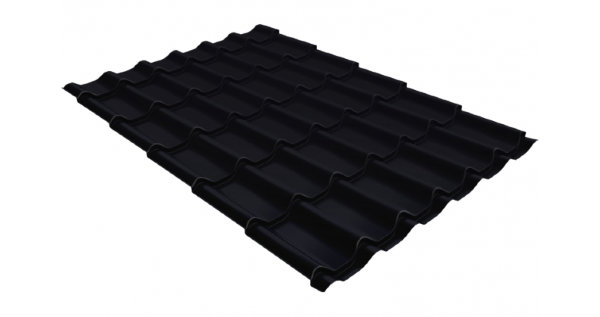 Металлочерепица классик GL 0,5 Quarzit lite RAL 9005 черный купить в Нижнекамске